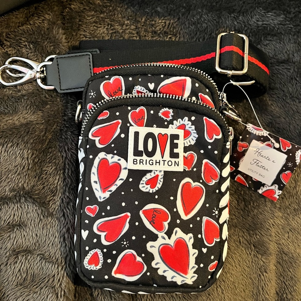 Brighton Hearts A Flutter Utility Bag NWT